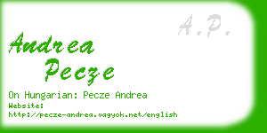 andrea pecze business card